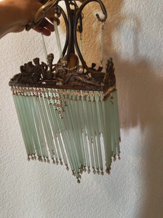 Lámpara colgante vintage lágrimas cristal