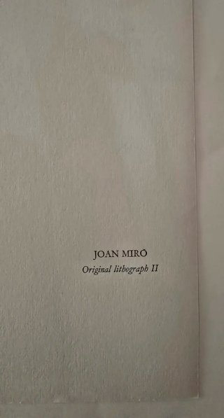 Joan Miró. Litografia original II. Maeght. 1972