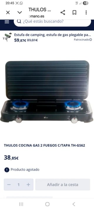 ESTUFA DE GAS PORTÁTIL BUTANO