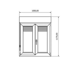 Ventana PVC 100x117cm