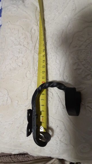 2 Ganchos Percheros Hierro Forjado Negro