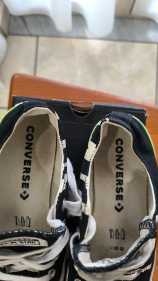 Converse Scarpe Zebrate Nere e Bianche Tg 36.5