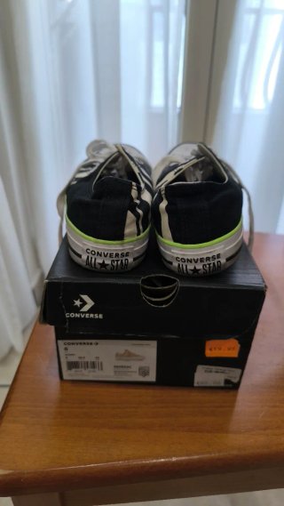 Converse Scarpe Zebrate Nere e Bianche Tg 36.5