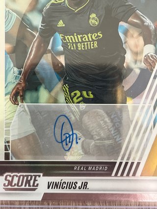 Cromo Vinicius Jr. Panini Score Autógrafo 1/3