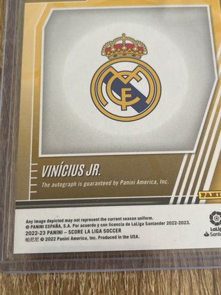 Cromo Vinicius Jr. Panini Score Autógrafo 1/3