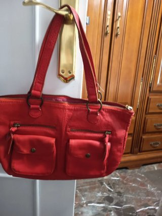 Bolso Massimo Dutti Piel /Rojo
