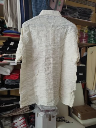 Camisa manga corta hombre beige talla 42