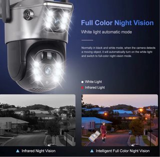 Cámara Vigilancia Solar WiFi PTZ 360° Exterior