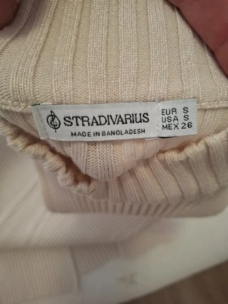 Vestido beige de punto sin mangas