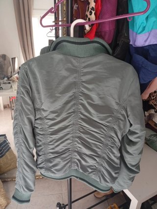 Chaqueta bomber retro verde multicolor