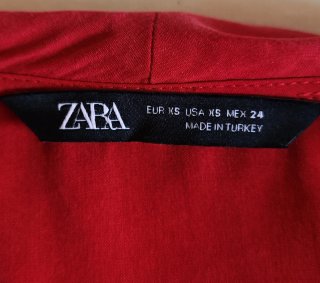 Camisa ZARA Roja Talla XS