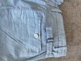 Bermudas de vestir azul claro