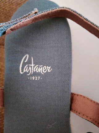 Sandalias Castañer Azul y Blanco