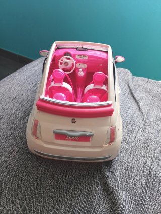 Coche Barbie Fiat 500 Rosa