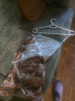 Vestido drapeado estampado