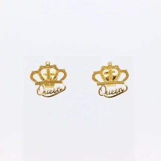 Pendientes Corona Queen Dorados