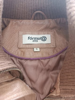 Chaqueta de cuero mujer marrón claro