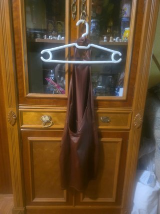 Vestido marrón halter
