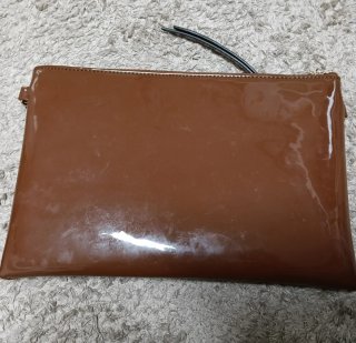Bolso charol azul petróleo + bolso regalo