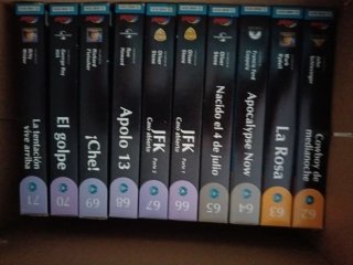 113 películas. Si te interesa alguna 1'50.