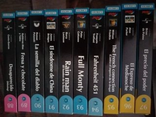 113 películas. Si te interesa alguna 1'50.