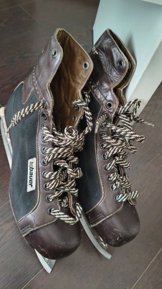 Pattini da hockey su ghiaccio retro vintage Bauer