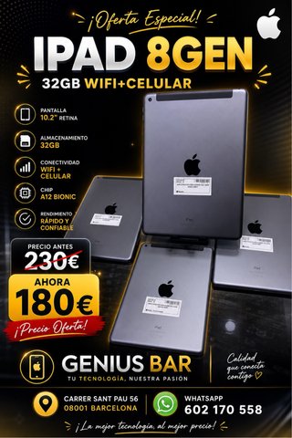 iPad 8ª Gen 32GB WiFi+Celular