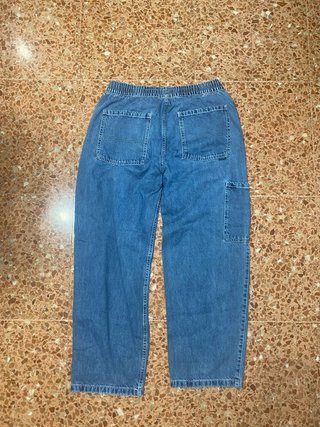 Pantalón cargo Pull&Bear baggy azul T. M