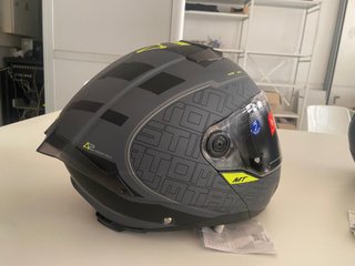 Casco MT Atom 2 Destiny Matt Amarillo talla s y xl