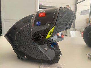 Casco MT Atom 2 Destiny Matt Amarillo talla s y xl