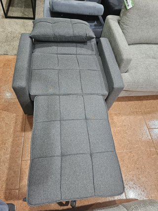 Sofá Cama Plegable 1 Plaza 90cm Gris
