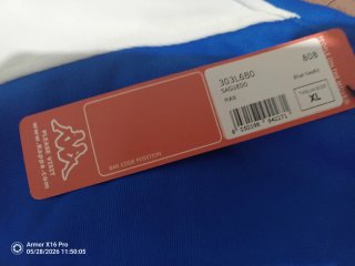 Sudadera Kappa XL Azul y Blanca