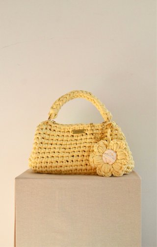 Bolso de crochet amarillo