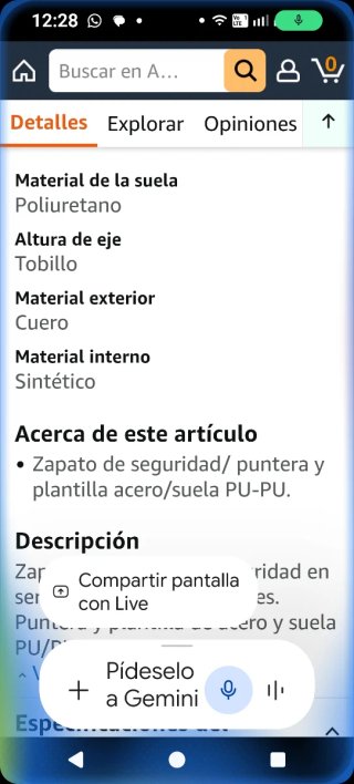 Botas de seguridad Robusta Talla 36