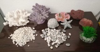 Decoración Acuario: Corales, Piedras y Hierba