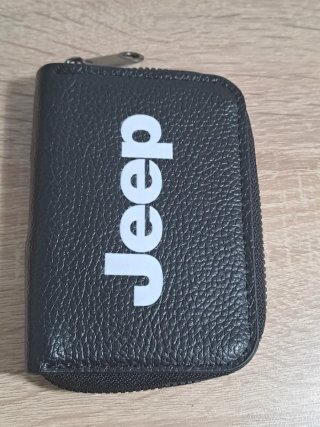 Porta tarjetas Jeep Negro Cremallera