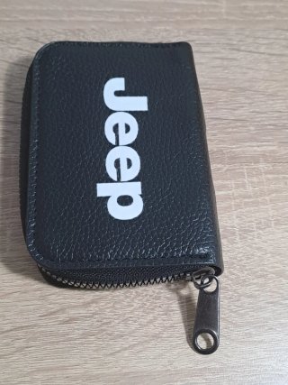 Porta tarjetas Jeep Negro Cremallera