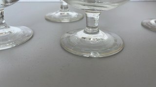 Set 6 Coppe Champagne Incise Oro Trasparente
