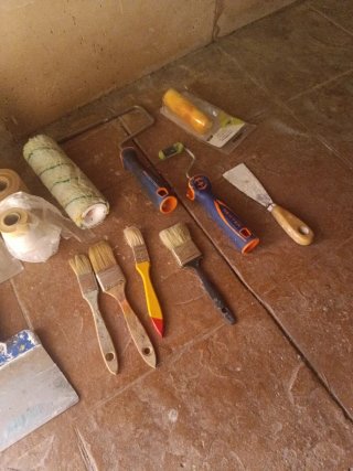 Lote herramientas pintar y masilla