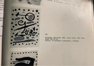 Joan Miró. Litografia original. Barcelona 64