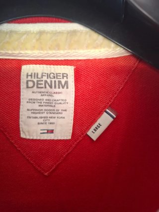 Polo Tommy Hilfiger Denim Rojo Vintage Y2K