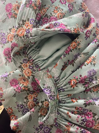 Traje Fallera Niña Verde y Multicolor. Talla 4-6