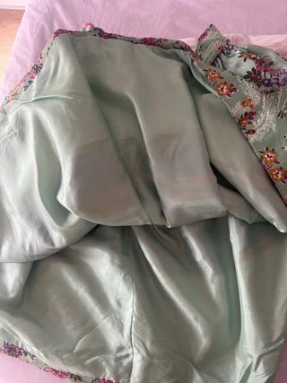 Traje Fallera Niña Verde y Multicolor. Talla 4-6