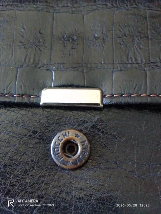 Cartera de piel HLB negra