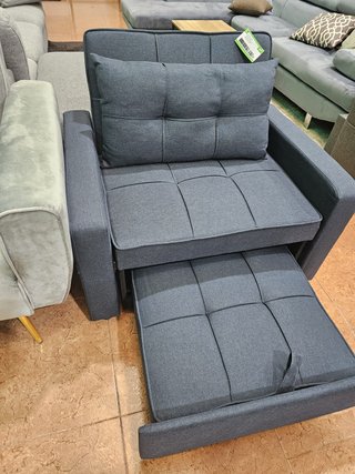 Sofá Cama 1 Plaza 90cm Gris
