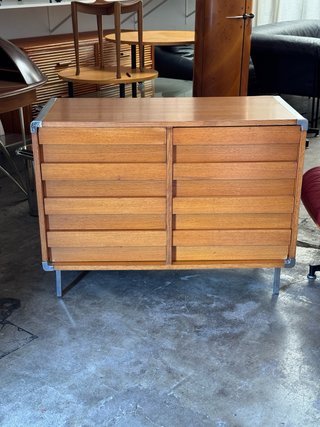 Cajonera Mid Century Madera y Metal