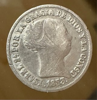 2 Reales 1853 Sevilla Isabel II