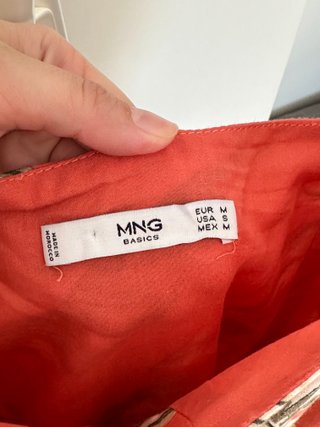 Mono Mango Coral Estampado Hojas Talla M