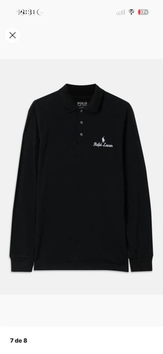 Polo Ralph Lauren Negro Manga Larga