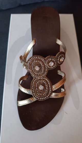 Sandalias Zerimar Piel Talla 38 Joya